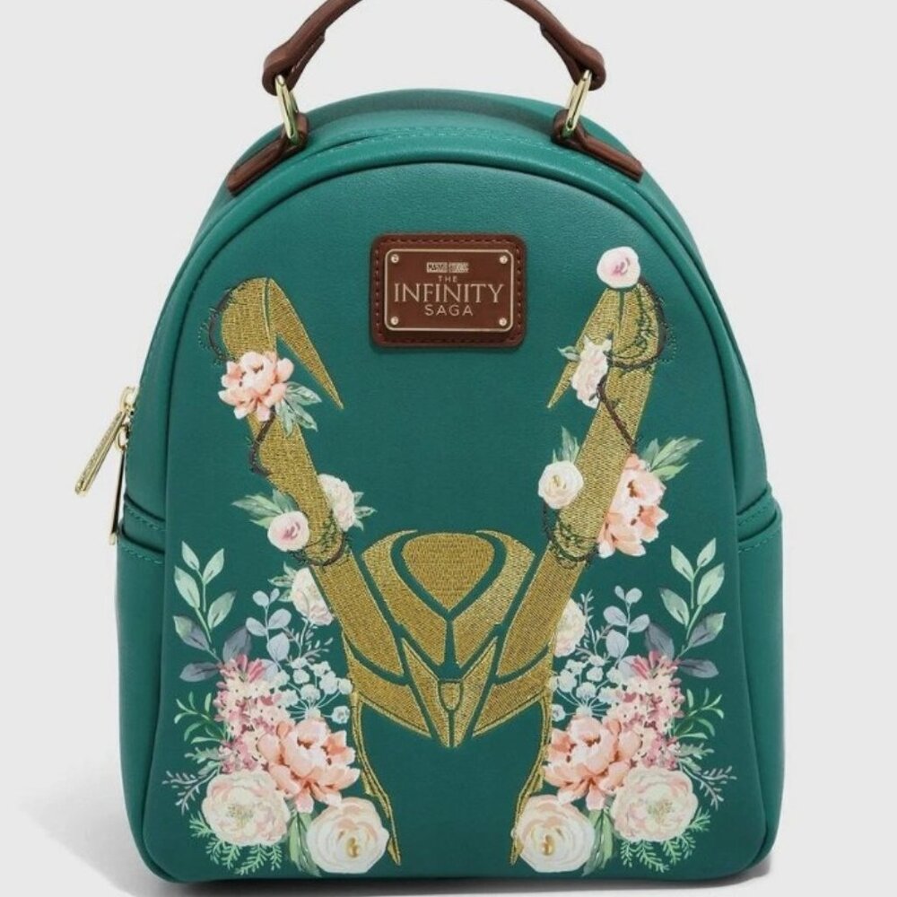 Loungefly Marvel Loki Floral Mini Backpack - Boxlunch Exclusive